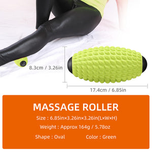 MURLIEN Massage Roller, Deep Tissue Massage for Myofascial Release, Muscle Roller for Exercise and Workout Recovery, Alleviating Neck, Back, Legs, Foot or Muscle Tension - Green