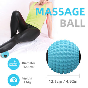 MURLIEN Massage Roller Ball, Deep Tissue Massager for Myofascial Release, Mobility Ball for Exercise and Workout Recovery, Alleviating Neck, Back, Legs, Foot or Muscle Tension - 12.5cm / 4.92in