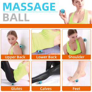 MURLIEN Massage Roller Ball, Deep Tissue Massager for Myofascial Release, Mobility Ball for Exercise and Workout Recovery, Alleviating Neck, Back, Legs, Foot or Muscle Tension - 12.5cm / 4.92in