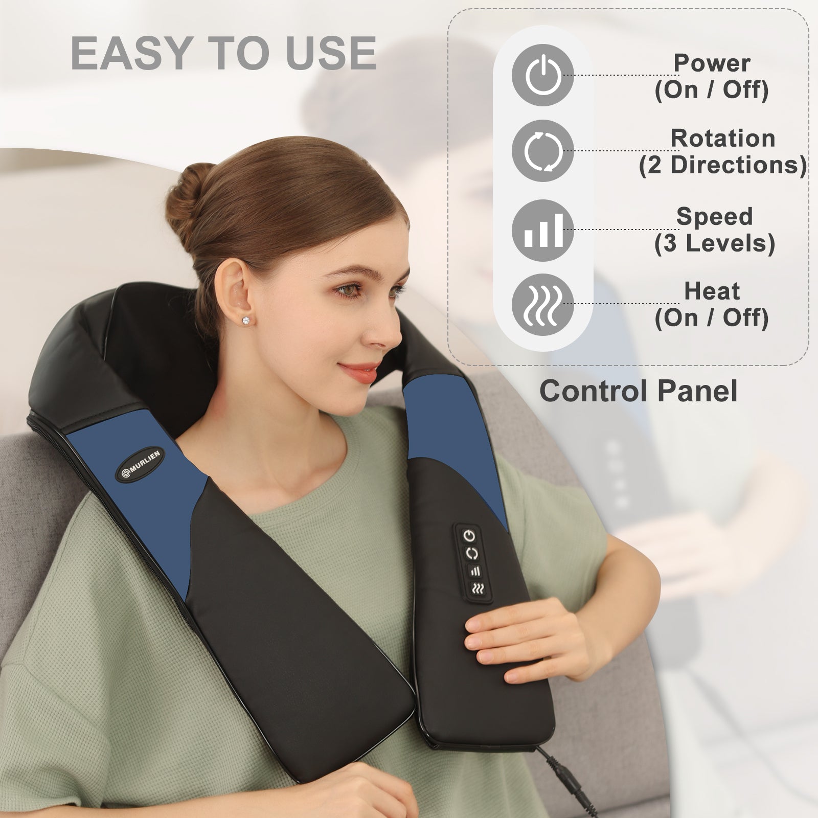 Shiatsu Neck Shoulder and Back Massager with Heat